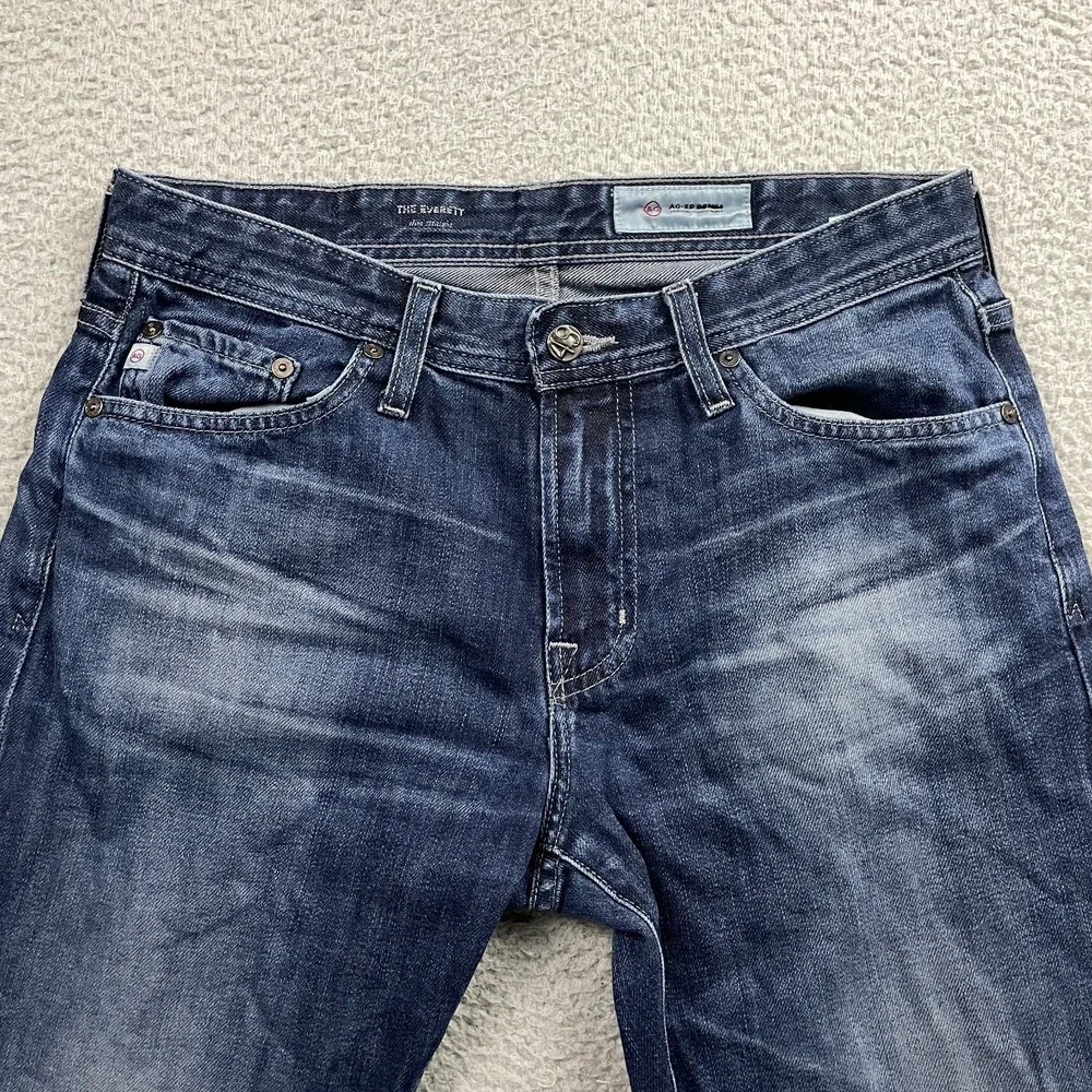 AG Adriano Goldschmied The Everett Jeans Mens 31R Blue Slim Straight Denim
